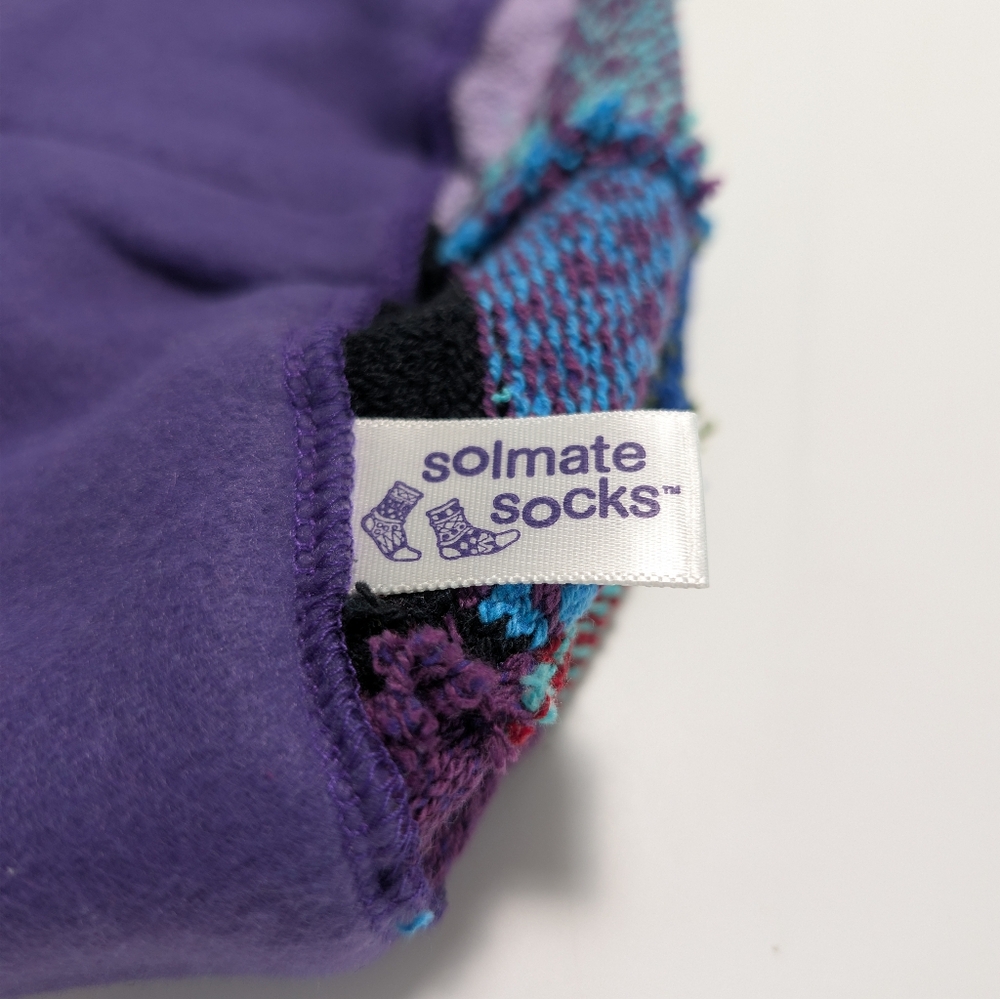 Soulmate Socks Multi-print Patchwork Knit Beanie - image 6